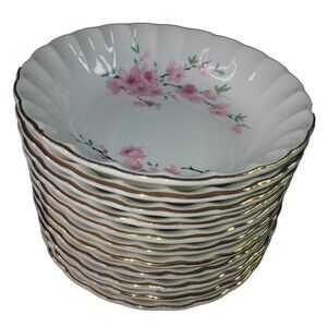 11 WS George Bolero Peach Blossom Pink One Up One Down Fruit Dessert Sauce Bowl